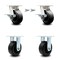 Service Caster 5 Inch Kingpinless Polyolefin Wheel Caster Swivel Locks 2 Rigid SCC, 2PK SCC-KP30S520-POR-BSL-2-R-2 - alternate 1